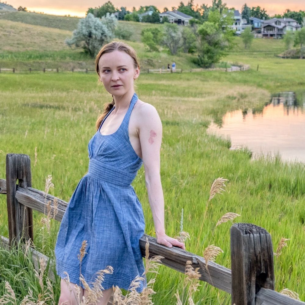 B. SMART Cute Chambray Halter Summer Mini Dress